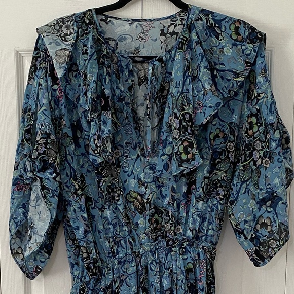 ZADIG & VOLTAIRE Rackyla Bohemian Patch Dress Viscose M - Picture 8 of 9